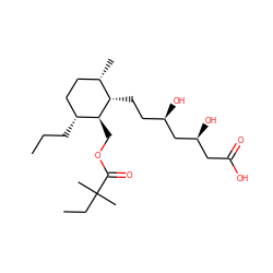 CCC[C@@H]1CC[C@H](C)[C@H](CC[C@@H](O)C[C@@H](O)CC(=O)O)[C@H]1COC(=O)C(C)(C)CC ZINC000027563863