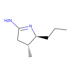 CCC[C@@H]1N=C(N)C[C@H]1C ZINC000013781173