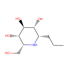 CCC[C@@H]1N[C@H](CO)[C@H](O)[C@@H](O)[C@@H]1O ZINC000253837760