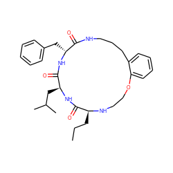 CCC[C@@H]1NCCOc2ccccc2CCCNC(=O)[C@@H](Cc2ccccc2)NC(=O)[C@H](CC(C)C)NC1=O ZINC001772635166