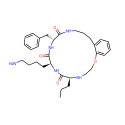 CCC[C@@H]1NCCOc2ccccc2CCCNC(=O)[C@@H](Cc2ccccc2)NC(=O)[C@H](CCCCN)NC1=O ZINC001772647119