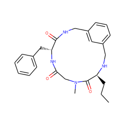 CCC[C@@H]1NCc2cccc(c2)CNC(=O)[C@@H](Cc2ccccc2)NC(=O)CN(C)C1=O ZINC000201375646