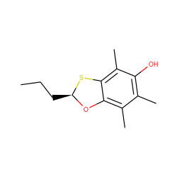 CCC[C@@H]1Oc2c(C)c(C)c(O)c(C)c2S1 ZINC000005839919