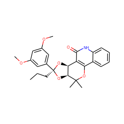 CCC[C@]1(c2cc(OC)cc(OC)c2)O[C@H]2c3c(c4ccccc4[nH]c3=O)OC(C)(C)[C@H]2O1 ZINC000169338494