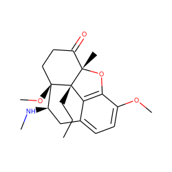 CCC[C@]12c3c4ccc(OC)c3O[C@@]1(C)C(=O)CC[C@@]2(OC)[C@H](NC)C4 ZINC000027414196