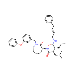 CCC[C@H](C(=O)NC/C=C/Cc1ccccc1)[C@@H](CC(C)C)C(=O)N[C@H]1CCCCN(Cc2cccc(Oc3ccccc3)c2)C1=O ZINC000038143368