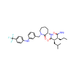 CCC[C@H](C(N)=O)[C@@H](CC(C)C)C(=O)N[C@H]1CCCCN(Cc2cccc(Nc3ccc(C(F)(F)F)cc3)c2)C1=O ZINC000038143374