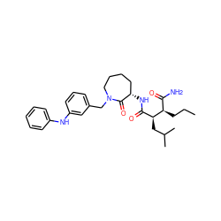 CCC[C@H](C(N)=O)[C@@H](CC(C)C)C(=O)N[C@H]1CCCCN(Cc2cccc(Nc3ccccc3)c2)C1=O ZINC000038143382