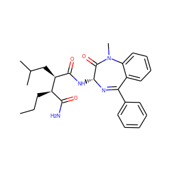 CCC[C@H](C(N)=O)[C@@H](CC(C)C)C(=O)N[C@H]1N=C(c2ccccc2)c2ccccc2N(C)C1=O ZINC000028822869