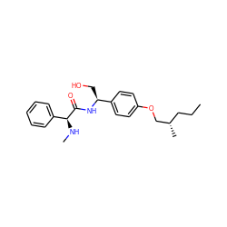 CCC[C@H](C)COc1ccc([C@H](CO)NC(=O)[C@@H](NC)c2ccccc2)cc1 ZINC000299862317