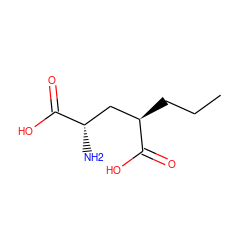 CCC[C@H](C[C@H](N)C(=O)O)C(=O)O ZINC000013677530