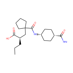 CCC[C@H](CC1(C(=O)N[C@H]2CC[C@@H](C(N)=O)CC2)CCCC1)C(=O)O ZINC000261148835