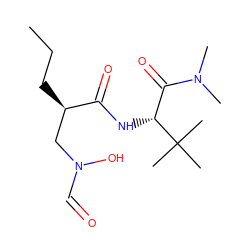 CCC[C@H](CN(O)C=O)C(=O)N[C@H](C(=O)N(C)C)C(C)(C)C ZINC000013536979