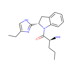 CCC[C@H](N)C(=O)N1c2ccccc2C[C@H]1c1nc(CC)c[nH]1 ZINC000027621021