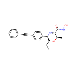 CCC[C@H](N[C@H](C(=O)NO)[C@@H](C)O)c1ccc(C#Cc2ccccc2)cc1 ZINC001772634019