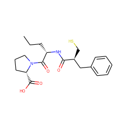 CCC[C@H](NC(=O)[C@@H](CS)Cc1ccccc1)C(=O)N1CCC[C@H]1C(=O)O ZINC000029473744