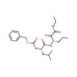 CCC[C@H](NC(=O)[C@H](CC(C)C)NC(=O)OCc1ccccc1)C(=O)C(=O)NCC ZINC000013738428