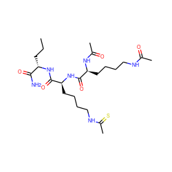 CCC[C@H](NC(=O)[C@H](CCCCNC(C)=S)NC(=O)[C@H](CCCCNC(C)=O)NC(C)=O)C(N)=O ZINC000473133766