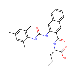 CCC[C@H](NC(=O)c1cc2ccccc2cc1NC(=O)Nc1c(C)cc(C)cc1C)C(=O)O ZINC000040918113