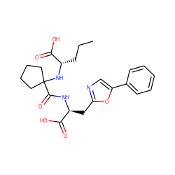 CCC[C@H](NC1(C(=O)N[C@@H](Cc2ncc(-c3ccccc3)o2)C(=O)O)CCCC1)C(=O)O ZINC000071340396