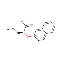 CCC[C@H](Oc1ccc2ccccc2c1)C(=O)O ZINC000008730640