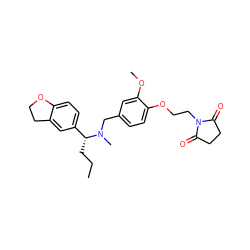 CCC[C@H](c1ccc2c(c1)CCO2)N(C)Cc1ccc(OCCN2C(=O)CCC2=O)c(OC)c1 ZINC001772579102