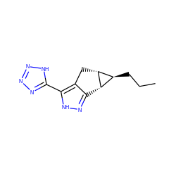 CCC[C@H]1[C@@H]2c3n[nH]c(-c4nnn[nH]4)c3C[C@@H]21 ZINC000049036573