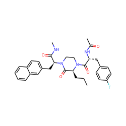 CCC[C@H]1C(=O)N([C@@H](Cc2ccc3ccccc3c2)C(=O)NC)CCN1C(=O)[C@@H](Cc1ccc(F)cc1)NC(C)=O ZINC000044405091