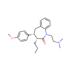 CCC[C@H]1C(=O)N(CCN(C)C)c2ccccc2C[C@H]1c1ccc(OC)cc1 ZINC000013450648