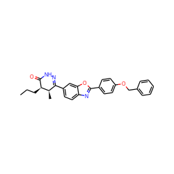 CCC[C@H]1C(=O)NN=C(c2ccc3nc(-c4ccc(OCc5ccccc5)cc4)oc3c2)[C@H]1C ZINC000139528968