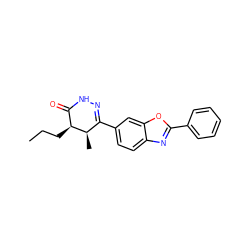 CCC[C@H]1C(=O)NN=C(c2ccc3nc(-c4ccccc4)oc3c2)[C@H]1C ZINC000168467996