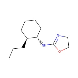 CCC[C@H]1CCCC[C@@H]1NC1=NCCO1 ZINC000000004919