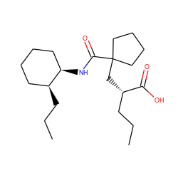 CCC[C@H]1CCCC[C@H]1NC(=O)C1(C[C@@H](CCC)C(=O)O)CCCC1 ZINC000034803439