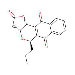 CCC[C@H]1O[C@@H]2CC(=O)O[C@@H]2C2=C1C(=O)c1ccccc1C2=O ZINC000040918421