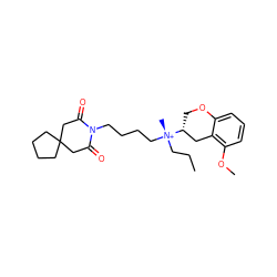 CCC[N@+](C)(CCCCN1C(=O)CC2(CCCC2)CC1=O)[C@@H]1COc2cccc(OC)c2C1 ZINC000253851621