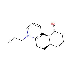 CCC[n+]1cccc2c1CC[C@@H]1CCC[C@@H](O)[C@H]21 ZINC000040676792