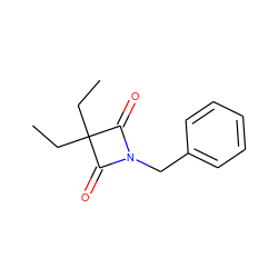 CCC1(CC)C(=O)N(Cc2ccccc2)C1=O ZINC000029134286