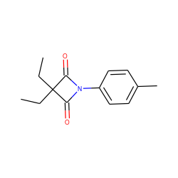 CCC1(CC)C(=O)N(c2ccc(C)cc2)C1=O ZINC000029134198