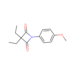 CCC1(CC)C(=O)N(c2ccc(OC)cc2)C1=O ZINC000029134245