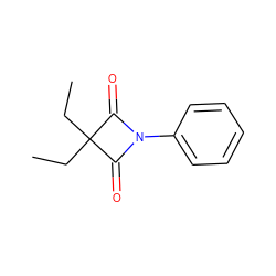 CCC1(CC)C(=O)N(c2ccccc2)C1=O ZINC000005819440