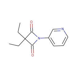 CCC1(CC)C(=O)N(c2cccnc2)C1=O ZINC000045245372