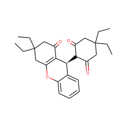 CCC1(CC)CC(=O)C([C@@H]2C3=C(CC(CC)(CC)CC3=O)Oc3ccccc32)C(=O)C1 ZINC000000585673