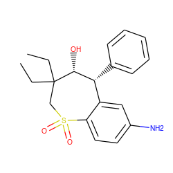 CCC1(CC)CS(=O)(=O)c2ccc(N)cc2[C@@H](c2ccccc2)[C@H]1O ZINC000013672974