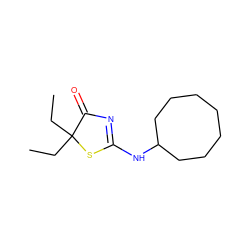 CCC1(CC)SC(NC2CCCCCCC2)=NC1=O ZINC000014978783