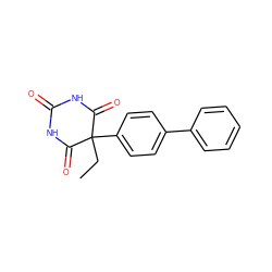 CCC1(c2ccc(-c3ccccc3)cc2)C(=O)NC(=O)NC1=O ZINC000096299878