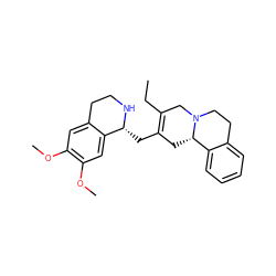 CCC1=C(C[C@H]2NCCc3cc(OC)c(OC)cc32)C[C@H]2c3ccccc3CCN2C1 ZINC000003954406