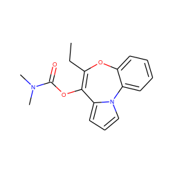 CCC1=C(OC(=O)N(C)C)c2cccn2-c2ccccc2O1 ZINC000013757561