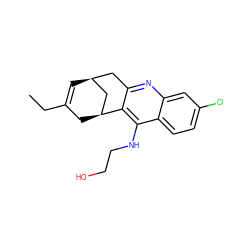 CCC1=C[C@H]2Cc3nc4cc(Cl)ccc4c(NCCO)c3[C@@H](C1)C2 ZINC000045285518