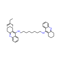 CCC1=C[C@H]2Cc3nc4ccccc4c(NCCCCCCCCNc4c5c(nc6ccccc46)CCCC5)c3[C@@H](C1)C2 ZINC000014947307