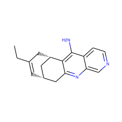 CCC1=C[C@H]2Cc3nc4cnccc4c(N)c3[C@@H](C1)C2 ZINC000045300784